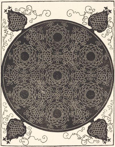 Czwarty węzeł (łączący siedem okrągłych grup węzłów z czarnymi środkami) autorstwa Albrecht Dürer
