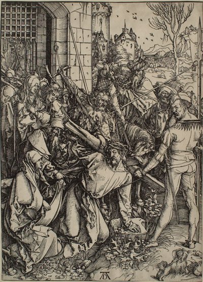 Wielka Pasja: Chrystus niosący krzyż autorstwa Albrecht Dürer