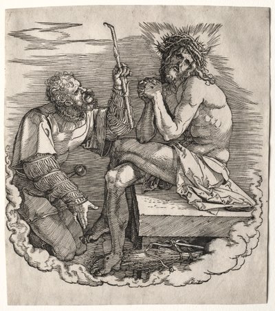 Wielka Pasja: Strona tytułowa - Chrystus, Mąż Boleści. autorstwa Albrecht Dürer