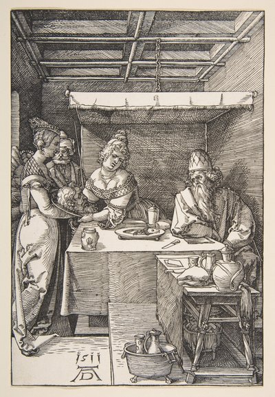 Głowa św. Jana Chrzciciela przywieziona do Herod.n.d. autorstwa Albrecht Dürer