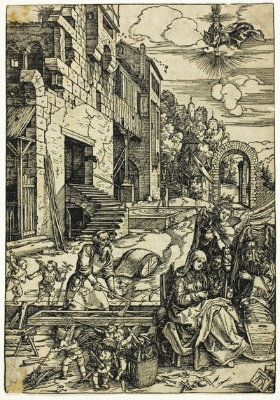 Święta Rodzina w Egipcie, z Życia Dziewicy autorstwa Albrecht Dürer
