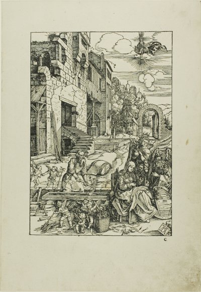 Święta Rodzina w Egipcie, z Życia Dziewicy autorstwa Albrecht Dürer
