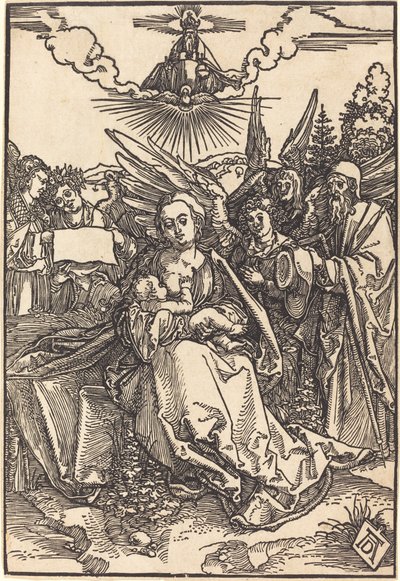 Święta Rodzina z Pięciu Aniołami autorstwa Albrecht Dürer