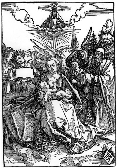 Święta Rodzina z Pięciu Aniołami, ok.1504 autorstwa Albrecht Dürer