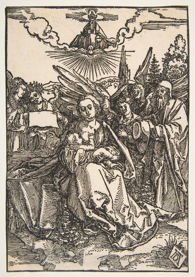 Święta Rodzina z Pięciu Aniołami, ca. 1503. autorstwa Albrecht Dürer