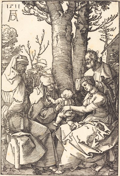 Święta Rodzina z Joachimem i Anną pod drzewem autorstwa Albrecht Dürer