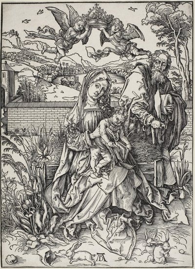 Święta Rodzina z Trzema Zającami autorstwa Albrecht Dürer