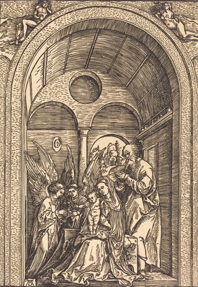Święta Rodzina z Dwoma Aniołami w Sali Sklepionej, ok. godz. 1504. autorstwa Albrecht Dürer