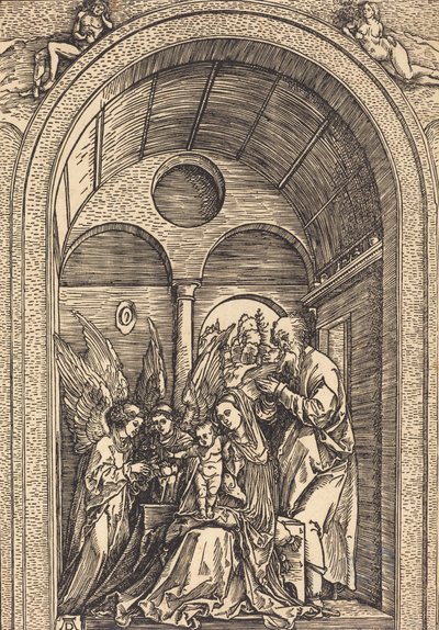 Święta Rodzina z Dwoma Aniołami w Sali Sklepionej, ok. godz. 1504. autorstwa Albrecht Dürer