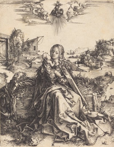 Święta Rodzina z Mayfly, 14951496. autorstwa Albrecht Dürer