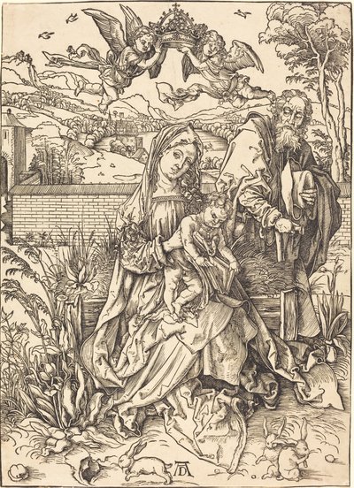 Święta Rodzina z Trzema Zającami autorstwa Albrecht Dürer