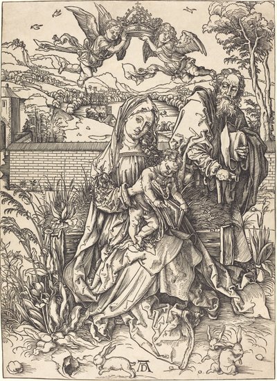Święta Rodzina z Trzema Zającami autorstwa Albrecht Dürer