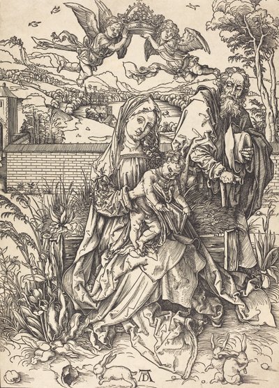 Święta Rodzina z Trzema Zajączkami, ok. 1930 14971498. autorstwa Albrecht Dürer