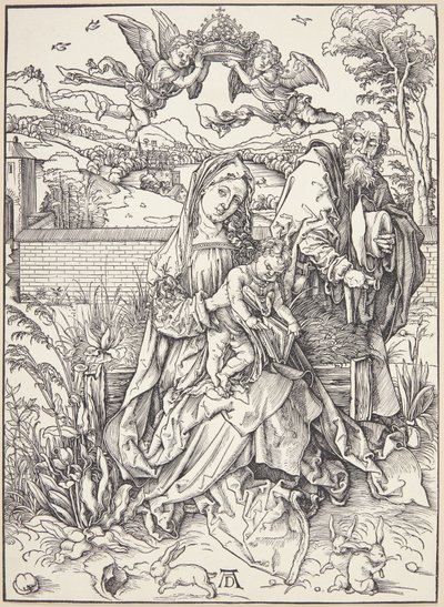Święta Rodzina z trzema zającami autorstwa Albrecht Dürer