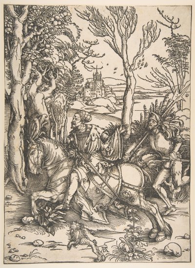 Rycerz i zbrojny. autorstwa Albrecht Dürer