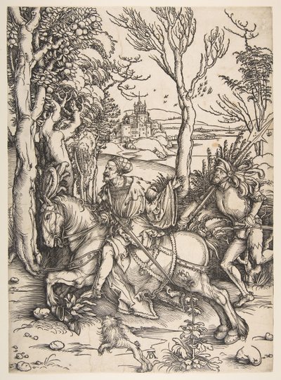 Rycerz i zbrojny. autorstwa Albrecht Dürer