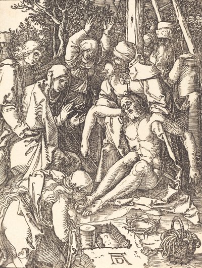 Opłakiwanie, prawdopodobnie ok. 15091510. autorstwa Albrecht Dürer