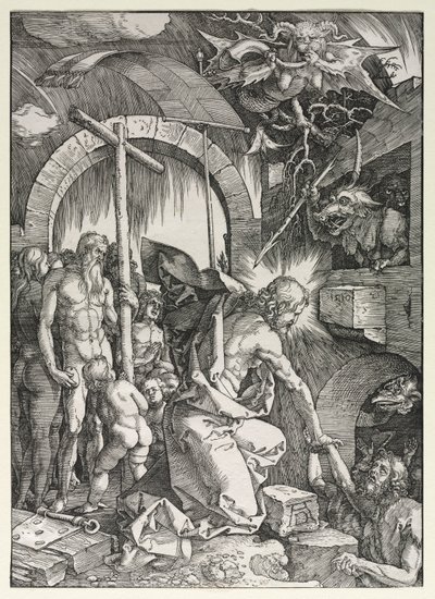 Wielka pasja: Chrystus zstępujący do otchłani autorstwa Albrecht Dürer