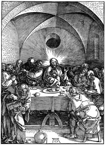 Ostatnia Wieczerza z cyklu Wielka Męka, c1510, 1936 autorstwa Albrecht Dürer