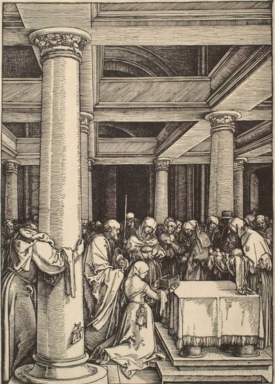Życie Marii Panny: Ofiarowanie w świątyni autorstwa Albrecht Dürer