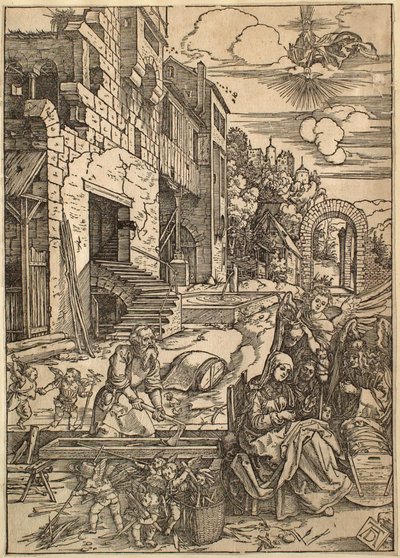 Życie Marii Panny: Pobyt Świętej Rodziny w Egipcie autorstwa Albrecht Dürer