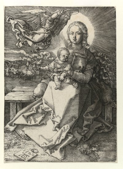 Madonna ukoronowana przez anioła, 1520 autorstwa Albrecht Dürer