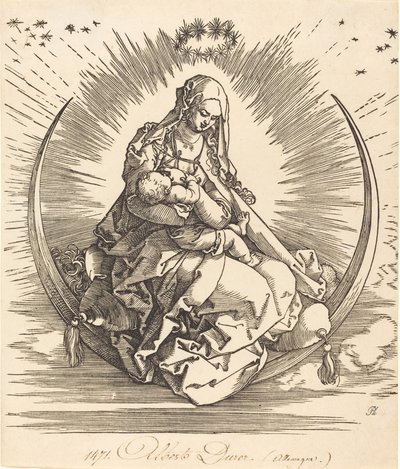 Madonna na Półksiężycu, 15101511. autorstwa Albrecht Dürer