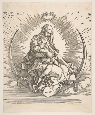Madonna na Półksiężycu, Frontyspis do Życia Dziewicy, ok. 201 1511. autorstwa Albrecht Dürer