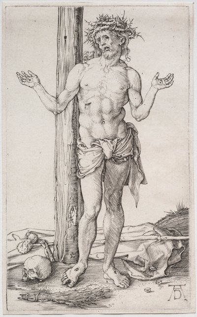 Mąż boleści stojący z podniesionymi rękami, ok. 1930 r. 1500. autorstwa Albrecht Dürer