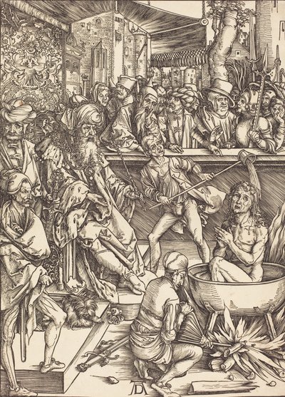 Męczeństwo św. Jana prawdopodobnie ok. 14961498. autorstwa Albrecht Dürer