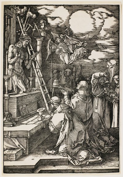 Msza świętego Grzegorza autorstwa Albrecht Dürer