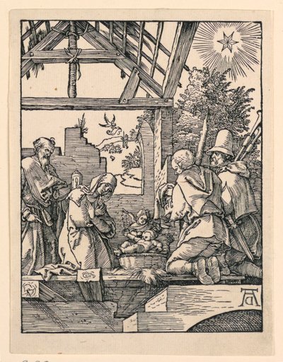 Narodzenia (Adoracja pasterzy) z cyklu Mała pasja autorstwa Albrecht Dürer