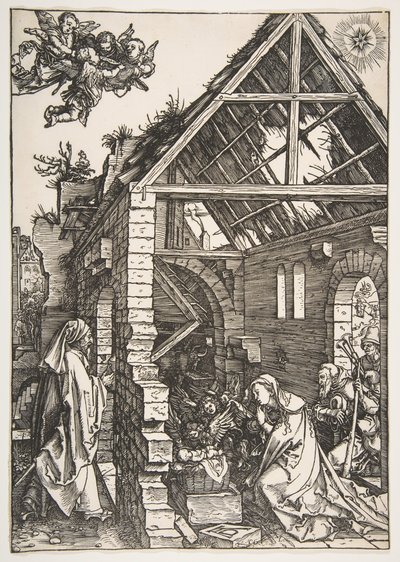 Narodzenia, z Życia Dziewicy, 1502-3. autorstwa Albrecht Dürer