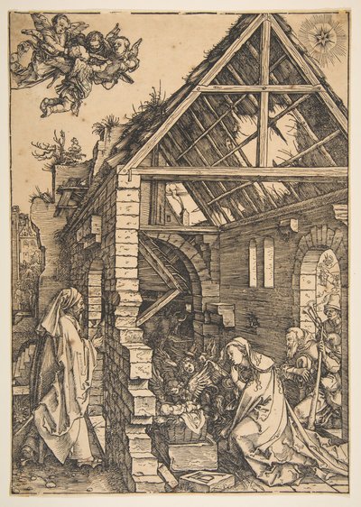 Narodzenia, z Życia Dziewicy, 1502-3. autorstwa Albrecht Dürer