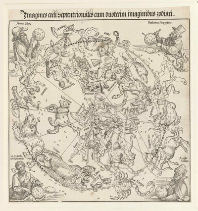 Północna półkula niebieska, 1515. autorstwa Albrecht Dürer