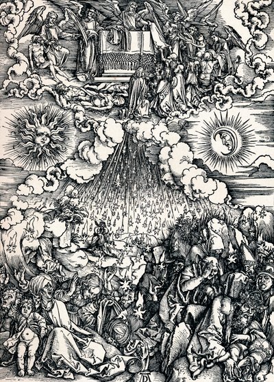 Otwarcie piątej i szóstej pieczęci, 1498 1906 autorstwa Albrecht Dürer