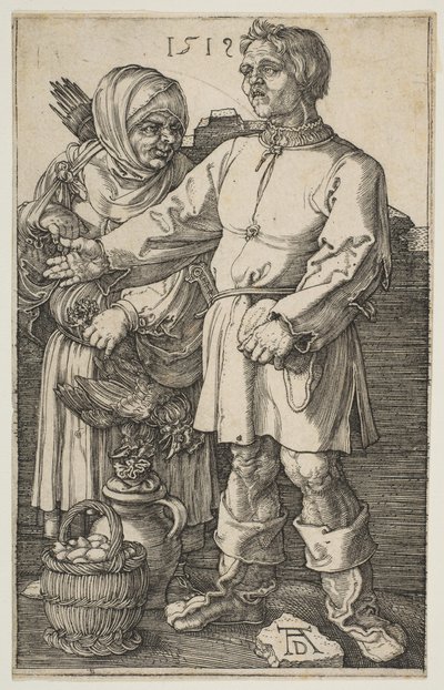 Para Chłopska na Rynku, 1519. autorstwa Albrecht Dürer