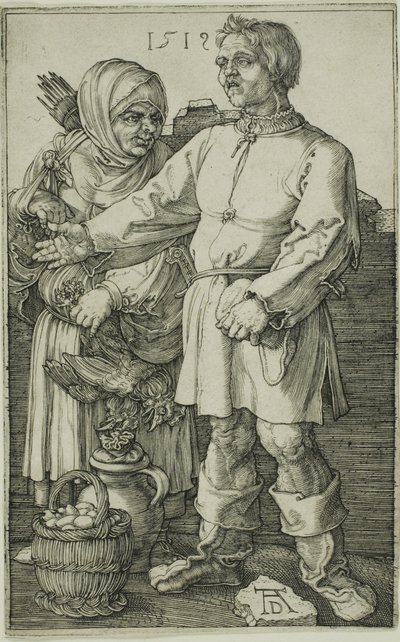 Chłop i jego żona na targu autorstwa Albrecht Dürer