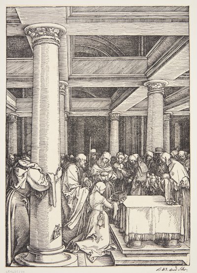 Ofiarowanie w świątyni autorstwa Albrecht Dürer