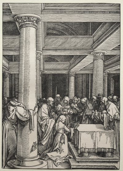 Ofiarowanie Chrystusa w świątyni, c. 1504-1505. autorstwa Albrecht Dürer