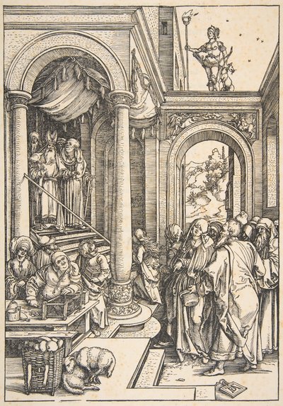 Ofiarowanie Matki Boskiej w Świątyni, z Życia Dziewicy, ca. 1503. autorstwa Albrecht Dürer