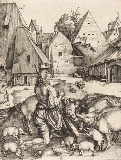 Syn marnotrawny, c. 1496. autorstwa Albrecht Dürer