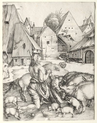 Syn marnotrawny, c. 1496. autorstwa Albrecht Dürer