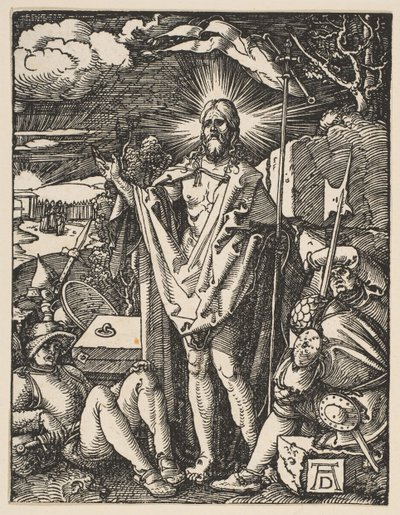 Zmartwychwstanie, z Małej pasji, ca. 1510. autorstwa Albrecht Dürer