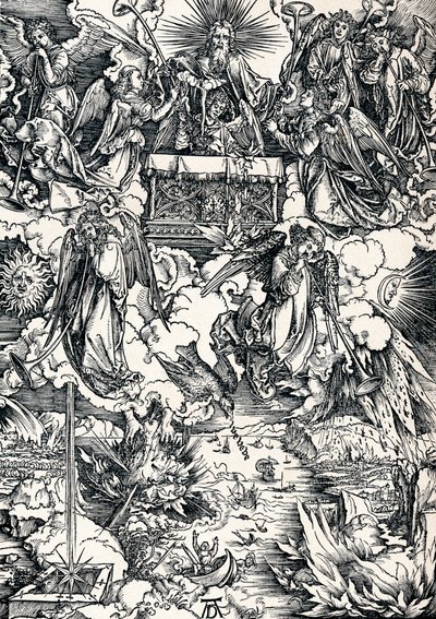 Siedem trąb podarowanych aniołom, 1498 1906. autorstwa Albrecht Dürer