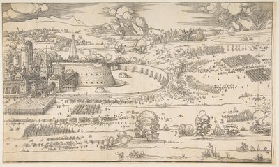 Oblężenie twierdzy.n.d. autorstwa Albrecht Dürer