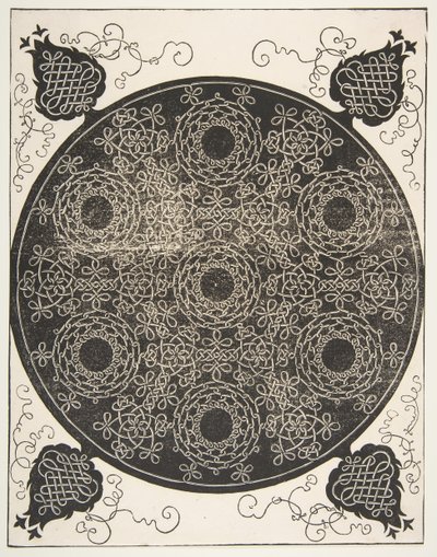 Szósty węzeł. Okrąg z przeplotem z siedmioma wieńcami, 1521 wcześniej. autorstwa Albrecht Dürer