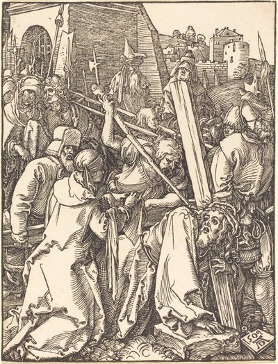 Mała Pasja:  Chrystus niosący krzyż autorstwa Albrecht Dürer