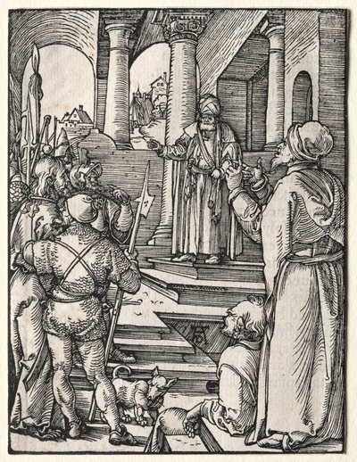 Mała pasja: Chrystus przed Piłatem autorstwa Albrecht Dürer