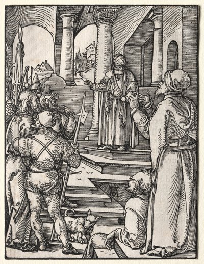 Mała pasja: Chrystus przed Piłatem, c. 1509-1511. autorstwa Albrecht Dürer